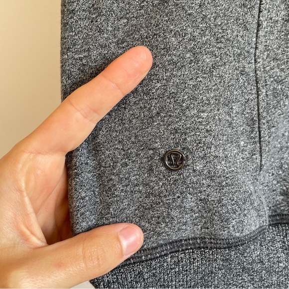 Lululemon Wrap Up Jacket Heather grey hooded zip up long sweater 4 athleisure - Picture 5 of 14